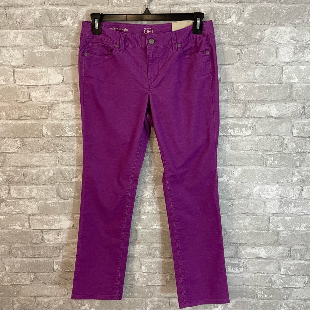 NWT Ann Taylor Loft Modern Straight Lightweight Corduroys